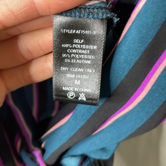 Astr The Label Striped Surplice Neck Long Sleeve Bodysuit Medium - Picture 9 of 9